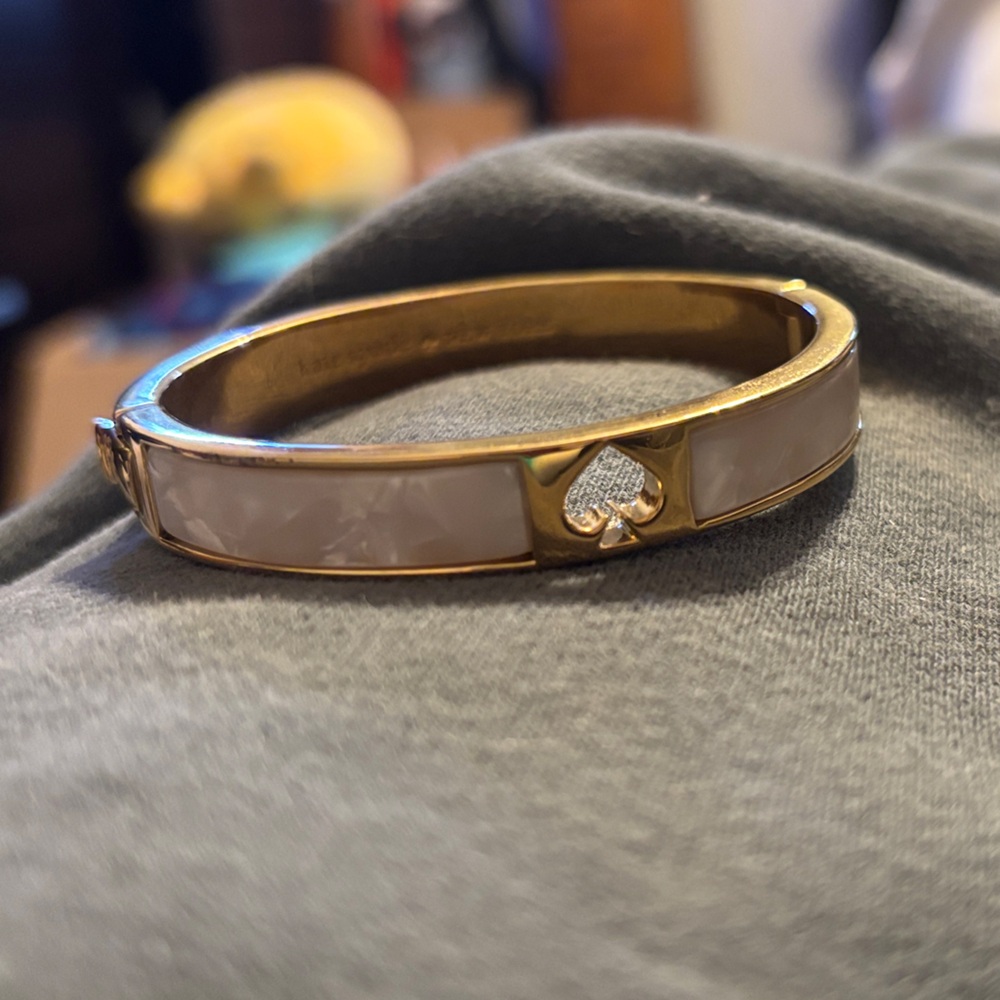 Kate Spade Gold and Mother of Pearl Bangle Bracelet